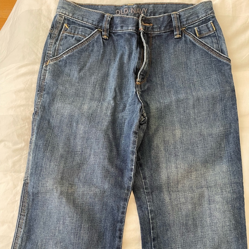 Old Navy Blue Straight Leg Jeans with Vintage Look
